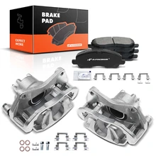 6 Pcs Front Disc Brake Calipers + Ceramic Pads
