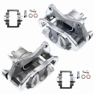 2 Pcs Front Brake Caliper with Bracket