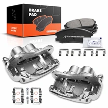 6 Pcs Front Brake Calipers & Ceramic Brake Pads