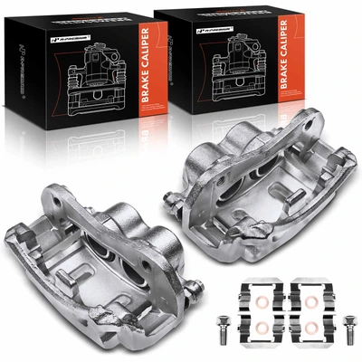 2 Pcs Front Brake Caliper with Bracket