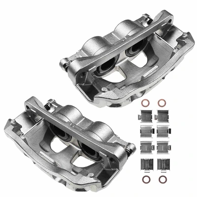 2 Pcs Front Brake Caliper with Bracket
