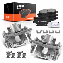 2014 Dodge Avenger 6pc Brake Caliper and Pad Kit Rear Driver & Passenger 1-Piston A-Premium APBC3706