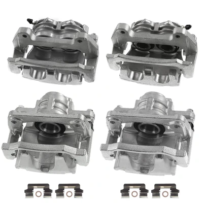 4 Pcs Front & Rear Disc Brake Calipers with Bracket