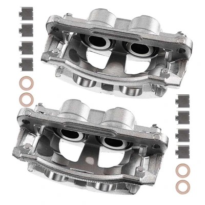 2 Pcs Front Brake Caliper with Bracket