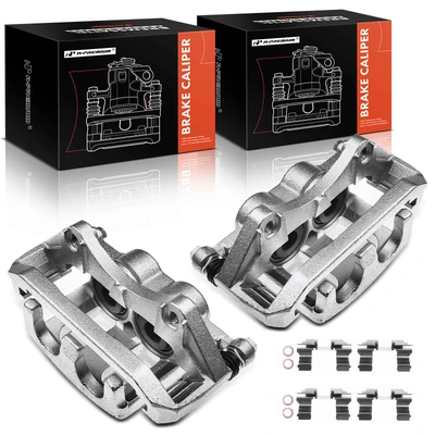 2 Pcs Front Brake Caliper with Bracket