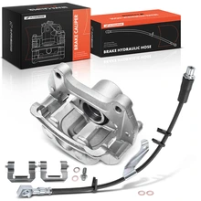 2010-2016 GMC Terrain 2pc Brake Caliper & Brake Hydraulic Hose A-Premium APBC33195PG