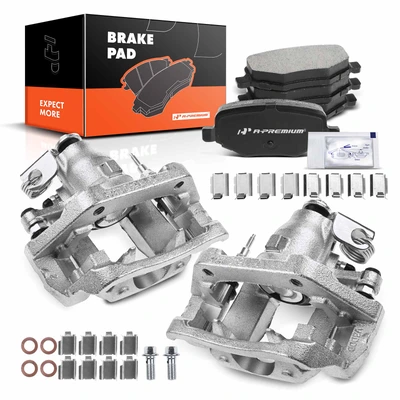 6 Pcs Rear Brake Calipers & Ceramic Brake Pads