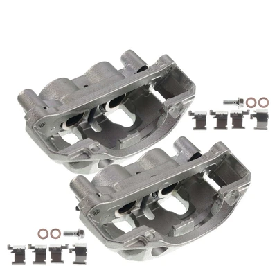 2 Pcs Front Brake Caliper with Bracket