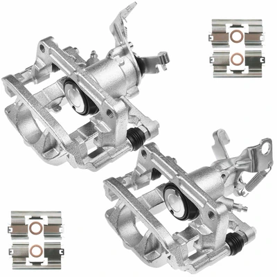 2 Pcs Rear Brake Caliper with Bracket