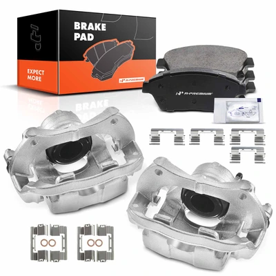 6 Pcs Front Brake Calipers & Ceramic Brake Pads