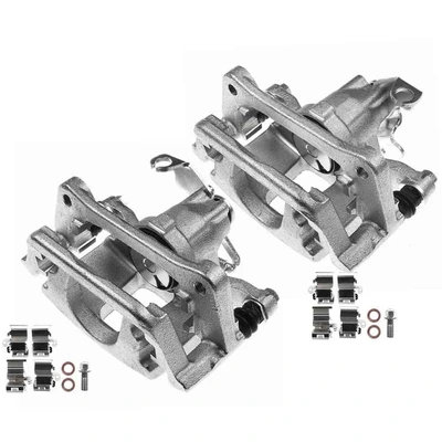 2 Pcs Rear Brake Caliper with Bracket