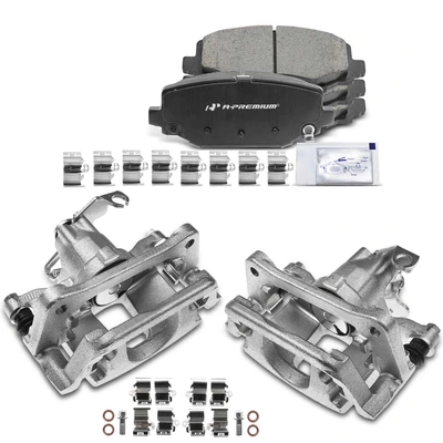 6 Pcs Rear Disc Brake Calipers & Ceramic Pads