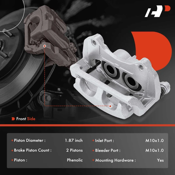 2-PC Brake Caliper, Front Driver & Passenger, 2-Piston, A-Premium APBC4015