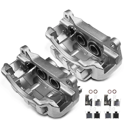 2 Pcs Front Brake Caliper with Bracket