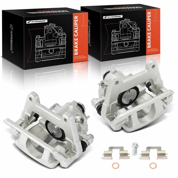 2005-2009 Audi A4 2-Pc Brake Caliper Rear Driver & Passenger 1-Piston A-Premium APBC4206