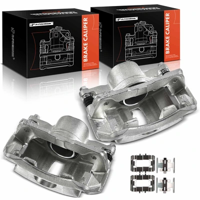 2 Pcs Front Brake Caliper with Bracket