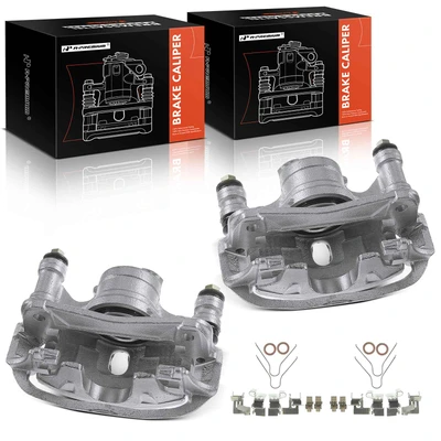2 Pcs Front Brake Caliper with Bracket