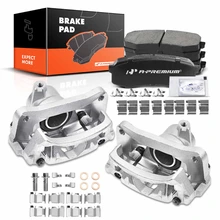 1993-1997 Toyota Land Cruiser 6pc Brake Caliper and Pad Kit Rear Driver & Passenger 1-Piston A-Premium APBC3471