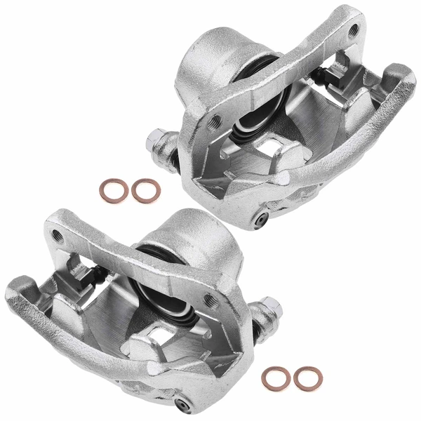 1993-1996 Eagle Summit 2-Pc Brake Caliper Front Driver & Passenger 1-Piston A-Premium APBC3199