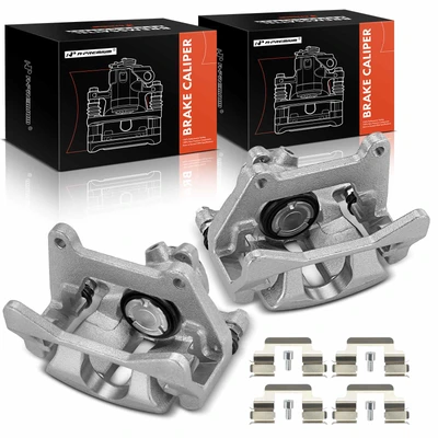 2 Pcs Rear Brake Caliper with Bracket