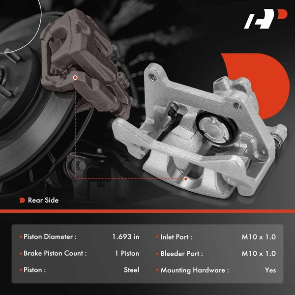 2-PC Brake Caliper, Rear Driver & Passenger, 1-Piston, A-Premium APBC4213