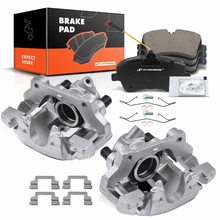 6 Pcs Front Disc Brake Caliper & Pads for 2001-2002 Mercedes-Benz CLK320