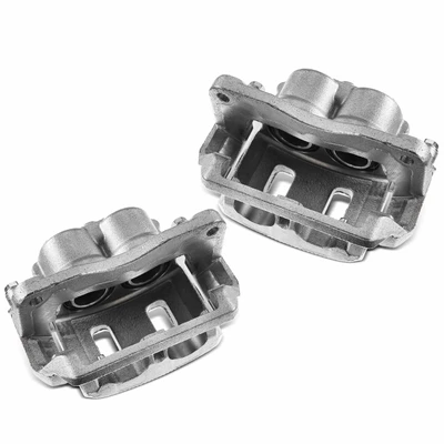 2 Pcs Front Disc Brake Calipers with Bracket