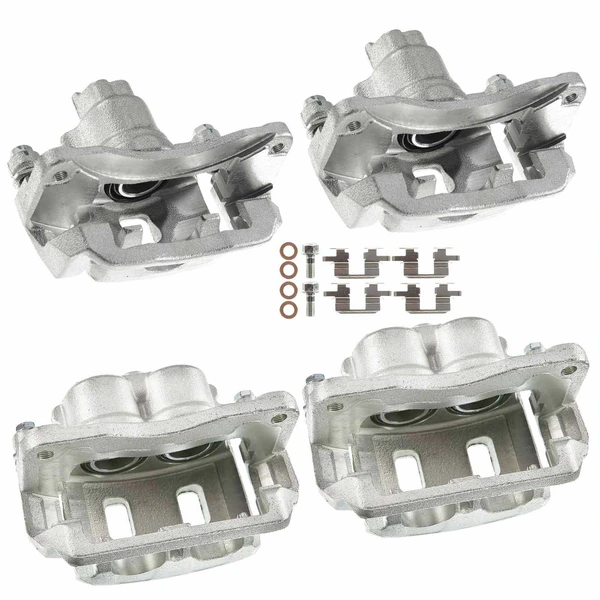 4-PC Brake Caliper, Front & Rear, 2-Piston (Front); 1-Piston (Rear), A-Premium APBC2468