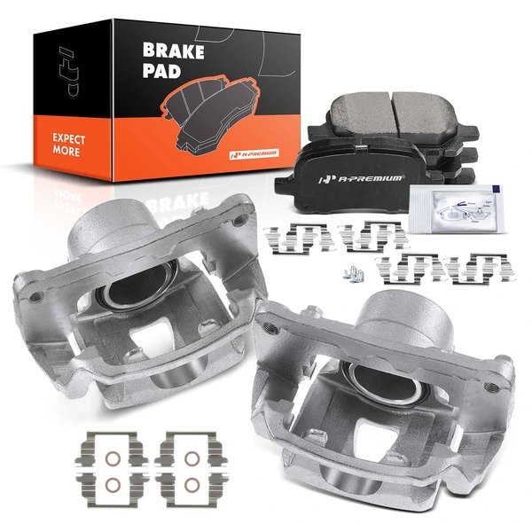 6 Pcs Front Brake Calipers & Ceramic Brake Pads for 1999-2001 Lexus RX300