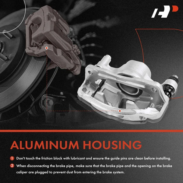 1 -Pc Brake Caliper Front Right Passenger Side 1-Piston A-Premium APBC2986