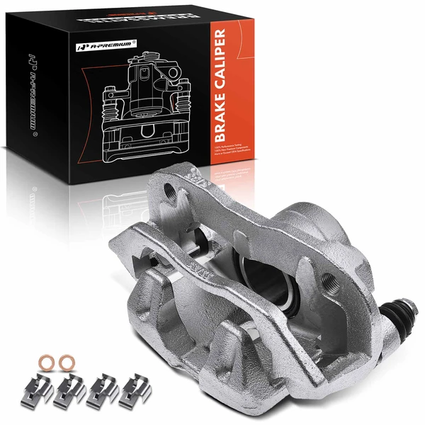 1-PC Brake Caliper, Front Left Driver Side, 1-Piston, A-Premium APBC2661