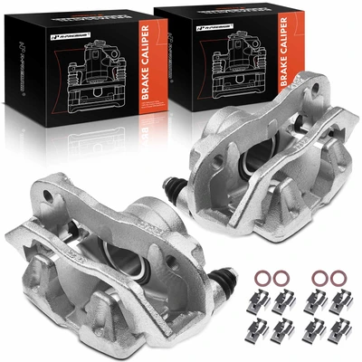 2 Pcs Front Brake Caliper with Bracket