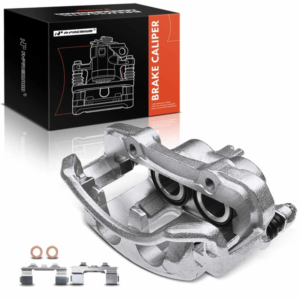 1-PC Brake Caliper, Front Left Driver Side, 2-Piston, A-Premium APBC2664