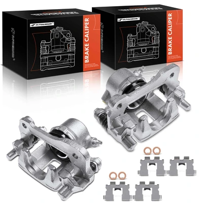 2 Pcs Front Brake Caliper with Bracket