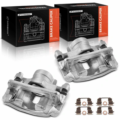 2 Pcs Front Brake Caliper with Bracket