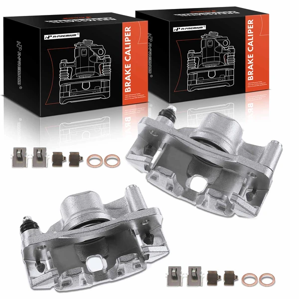 2-Pc Brake Caliper Front Driver & Passenger 1-Piston A-Premium APBC1086