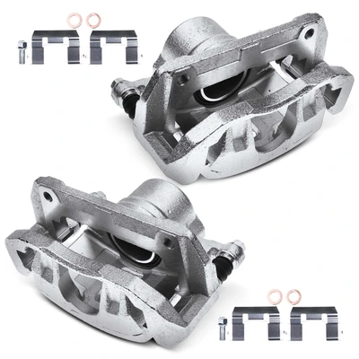 2 Pcs Front Brake Caliper with Bracket
