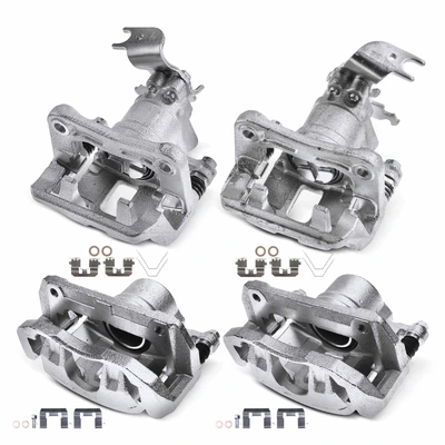 4 Pcs Front & Rear Disc Brake Calipers