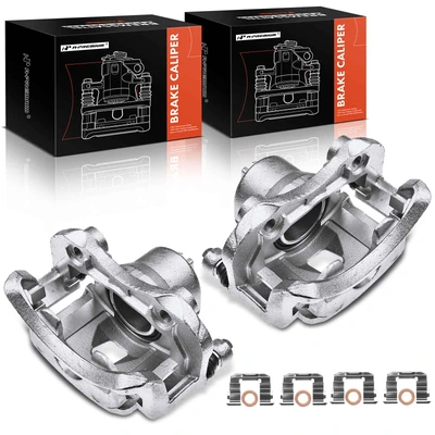 2 Pcs Front Brake Caliper with Bracket