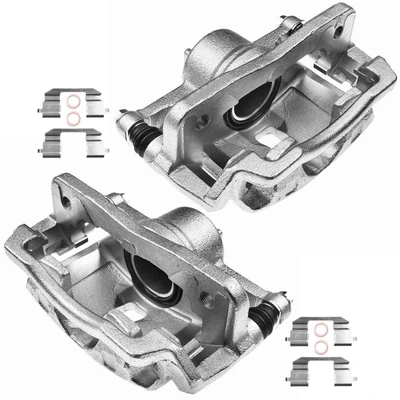 2 Pcs Front Brake Caliper with Bracket