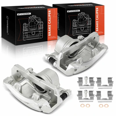2 Pcs Front Brake Caliper with Bracket