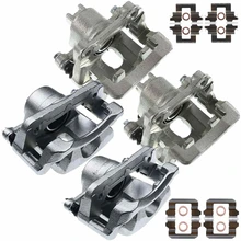 4 Pcs Front & Rear Disc Brake Calipers with Bracket