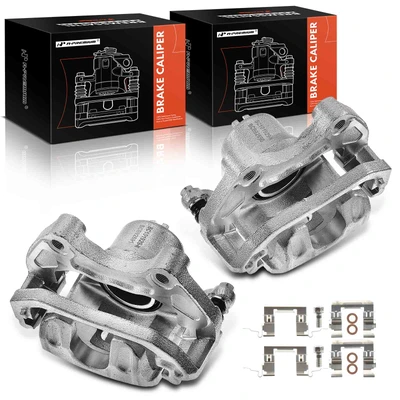 2 Pcs Front Brake Caliper with Bracket