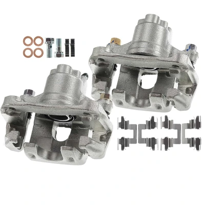 2 Pcs Rear Brake Caliper with Bracket