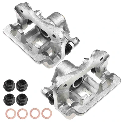 2 Pcs Rear Brake Caliper with Bracket
