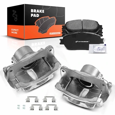 6 Pcs Front Disc Brake Calipers + Ceramic Pads