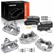 12 Pcs Front & Rear Brake Calipers & Ceramic Brake Pads