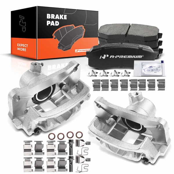 2010-2020 Lexus GX460 6-Pc Brake Caliper and Pad Kit Rear Driver & Passenger 1-Piston A-Premium APBC3475