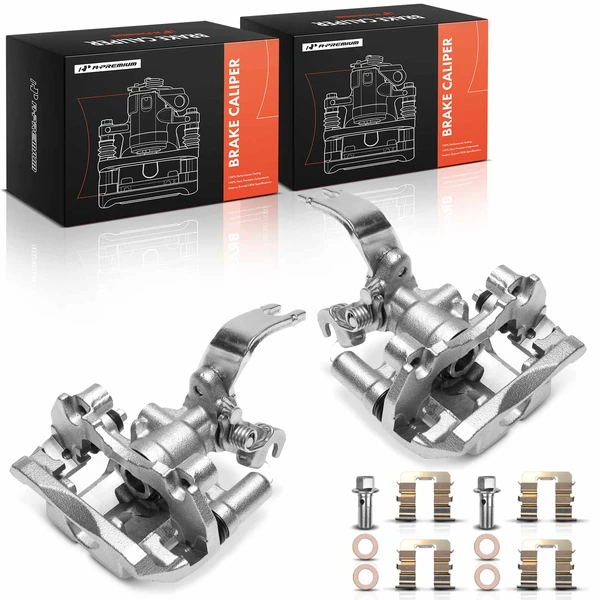 2-Pc Brake Caliper Rear Driver & Passenger 1-Piston A-Premium APBC4764PG