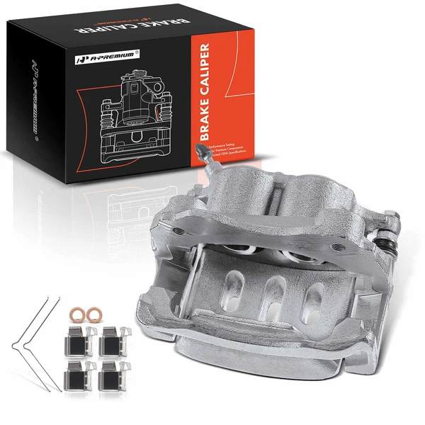 1-PC Brake Caliper, Front Right Passenger Side, 2-Piston, A-Premium APBC0667